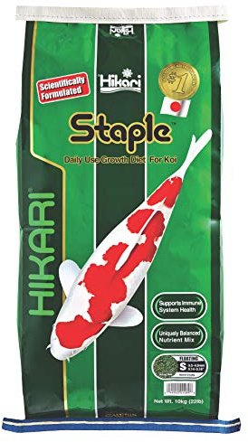 Hikari Staple japansk koifutter, innehåll: 10 kg, storlek: 2,7–4,0 mm