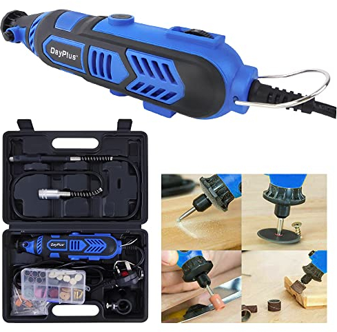 Mini Multifunktionswerkzeug Kabelgebundene Elektrisch Drehwerkzeug Multischleifer Graviergerät Rotationswerkzeug Schleifermit 80 Zubehörteilen für Schleifen, Schneiden, Polieren, Reinigen, Gravieren