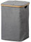 Kesper | Wäschesammler, Material: Polyester, Bambus, Maße: B: 33 x T: 33 x H: 50 cm, Farbe: Grau | 19599