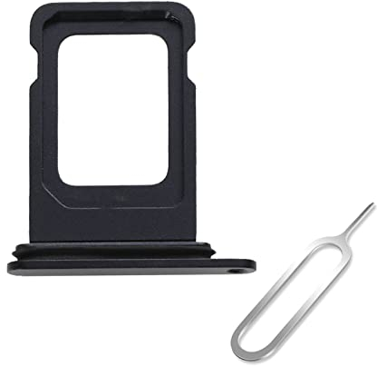 Cemobile SIM-Kartenfach Slot Halter Ersatz für iPhone 13 6,1 Zoll (Einzel-SIM-Version) mit wasserdichtem Gummidichtungsring + SIM-Kartenfach offener Auswurfstift (Mitternacht)