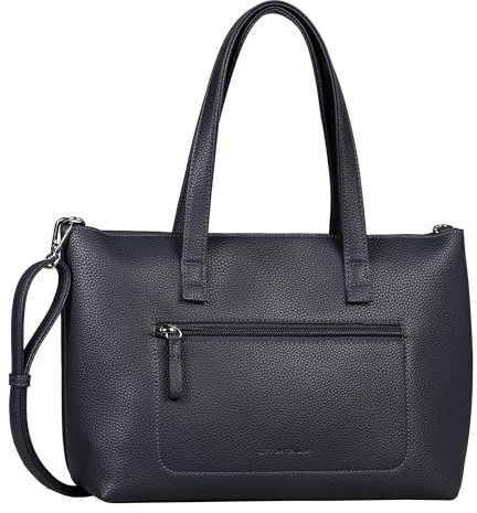 TOM TAILOR Elis Damen Shopper Umhängetasche Reißverschluss Mittelgroß Blau