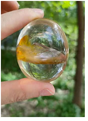 Pierre minérale de La boule de verre en cristal de thé magique naturel représente la décoration de photographie sphérique Décoration de la maison Boule Balance Décoration de pierres précieuses collect