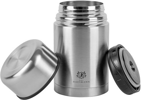 KARL HAUSMANN Thermobecher Essen - 750 ml - Edelstahl Thermos Essensbehälter - 12h Heiß & 12h Kalt - Thermo Suppenbehälter to Go - Speisebehälter - Food Container Thermo - Thermobehälter für Suppen