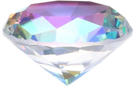 sourcing map Clear Crystal Diamond Paperweight, 60mm(2.4) Artificial Diamond Sparkling Crystal Jewelry Gems Paperweight Decoration for Birthday Gift Parties Wedding Home(Multicolor)