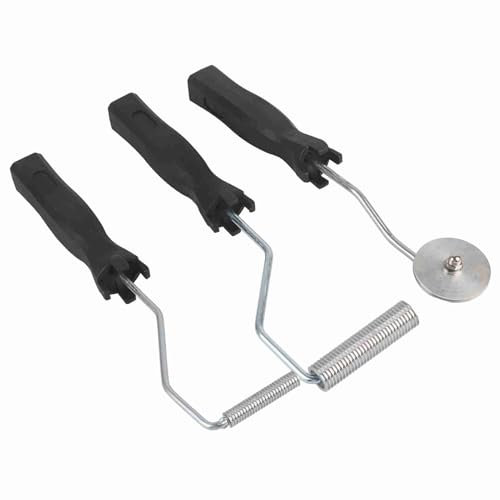 Conjunto de herramientas de paleta de fibra de vidrio de aleación de aluminio de 3pcs, kit de rodillos laminados con diente de sierra, removedor de burbujas compuestas de 31 cm