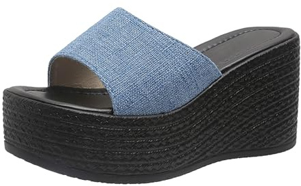 MJGkhiy Sandali Donna Estive Con Zeppa Estive Plateau Ciabatte Con Zeppa Piscina Antiscivolo Platform Pantofole Offerta Slip-On Ortopediche Sandali Con Tacco Espadrillas Scarpe Mare Sandalo