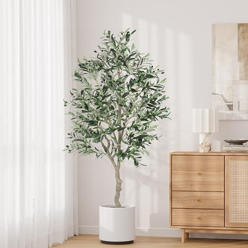 Dripex Olivo artificial de 180 cm, plantas artificiales grandes para salón, oficina