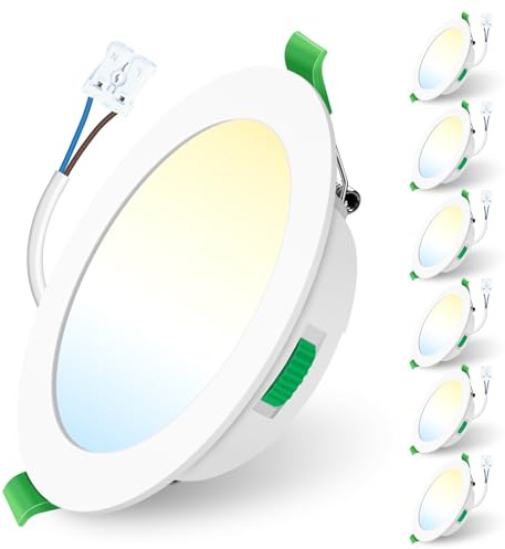 ALUSSO 6 Stück LED Einbaustrahler dimmbar,Ø125-135mm 3CCT IP44 Deckenspots