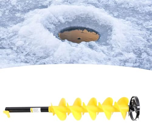 Sahgsa Trapano elettrico a vite e rompighiaccio, resistente agli urti, diametro di rotazione 15,2 cm, punta a vite per ghiaccio, punzonatura invernale, pinza da 1/2 pollici