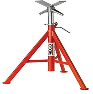 RIDGID 56657 VJ-98 Roller Head Low Pipe Stand with 20-Inch-38-Inch Height Adjustment