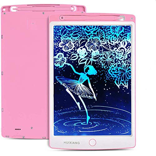 HUIXIANG Tavoletta Grafica LCD 10 Pollici Writing Tablet Lavagna Elettronica Cancellabile Digitale Scrittura Colori eWriter Disegno Pad Lavagnetta Regali Natale Bambini 3+, 6 a 12 Anni Ragazzi