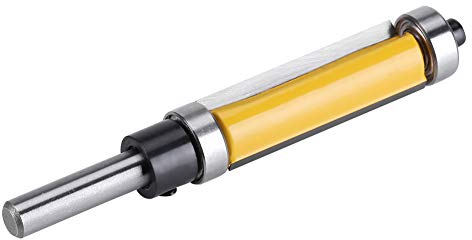 Broca Flush Trim Router Bit 1-1/2 H X 1/4 Shank Fresa Para Enrasar Borde Recto Madera Herramienta de Carpintería con Cojinete Guiado Accesorio Para Taladro Y Fresadora Para Acabados Limpios