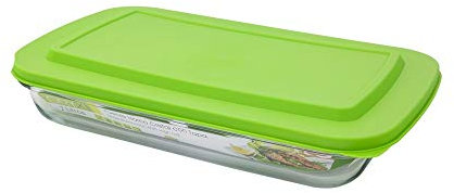 ORYX Fuente Cristal Rectangular Con Tapa 2 Litros 36 x 22 x 6.5 (Alt) cm.