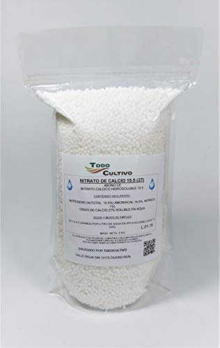 Nitrate de calcium 15% (N) 5 kg. Engrais pour sols acides, substrats de jardins urbains ou pots. correcteur de calcium