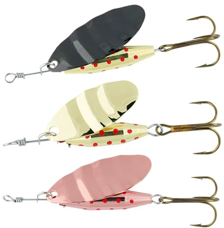 Abu Garcia 3-pack reflexspinnare – blandade fiskespinnare för sötvattensportning; perfekt för öring, ababborre, gös och bas; mångsidiga drag för gjutning, trolling och jigging, 4,5 cm och 5,7 cm