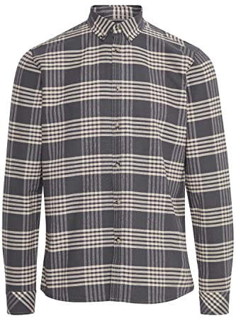 11 Project Phineas - Camisa para hombre con cuello Kent de algodón 100 %, Peyote (141106), XL