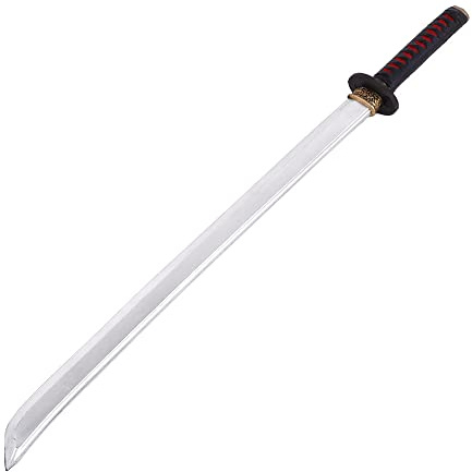 Stylex Realistic Foam Weapons Halloween Cosplay Fancy Dress Props Accessories (Samurai Sword), Silver, Brown, Grey (Grau Grau), Real Red (t_546)
