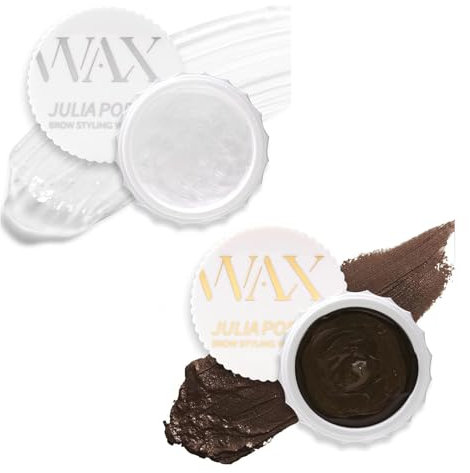 Eyebrow Gel Clear and dark brown eyebrow pomade set 2PACK, brow gel soap glue eyebrow tint for eyebrow styling, Waterproof Eyebrow Dye tint Wax,eye brow gel Long-Lasting Smudge-Proof