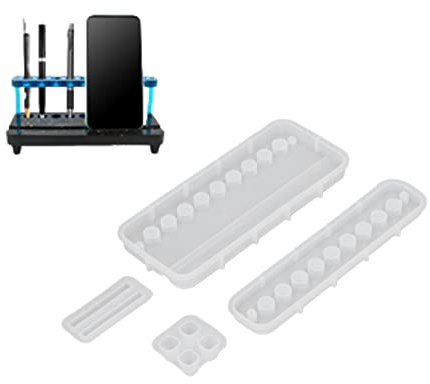 HERCHR Support de téléphone en résine époxy, Moule De Support De Téléphone en Résine,Moules DIY Résines Casting,Moules Porte-Stylo pour Moulage De Résines Porte-Crayon Supports De Téléphones