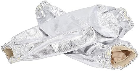 1 par Mangas de Trabajo de Soldadura de Aluminio, Fundas para brazos Industriales, Térmico de Alta Temperatura para Fundición Barbacoa