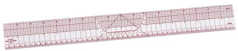 Harilla 18 45cm Multifunction Garment Ruler - Flexible, Non-Rigid Plastic Sewing Ruler for Fashion Design, Tailoring, Pattern Making & Drawing