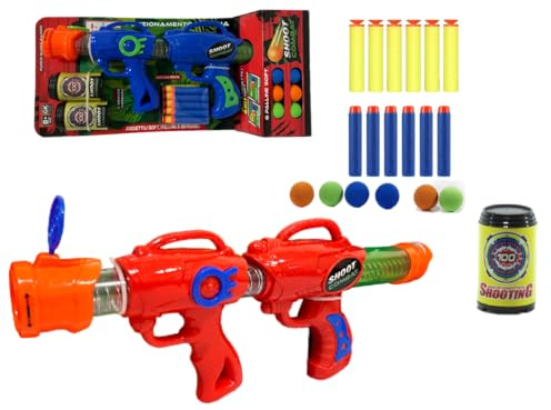 Gewehr Shooting Bälle Weiche Gewehr Spielzeug Pistole Shooting Bälle Soft Shooting Ziel Gewehr Weiche Gummifedern schießt weiche Bälle und Dartschießen für Nerf Balls Launcher Gewehr Spielzeug