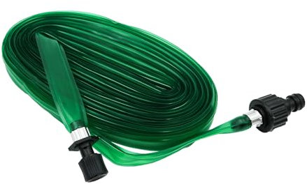 ANCLLO Tubo Irrigatore per Giardino Prato Cortile Tubo Flessibile Piatto Tubo Irrigatore per Infiltrazioni d'Acqua -15 M