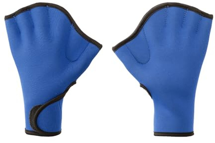 PATIKIL Guanti da Nuoto, Guanti Nuoto Palmati Fitness Acquatico Resistenza all'Acqua Palette da Nuoto per Uomo Donna Acquagym, S, Blu Scuro