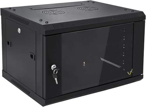 6U Väggmonterad serverskåp nätverkshylla kapsling låsning glasdörr av NETECABLE