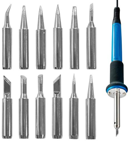 12 Stück Lötspitze, 900m Lötspitzen Set, Lötkolben Spitze, Ersatzlötspitzenset Für Lötstationen, Bleifreies Lötspitze Kompatibel mit Hakko, Yihua, Atten & Mehr, für Lötstation, Schweißen, Löten usw