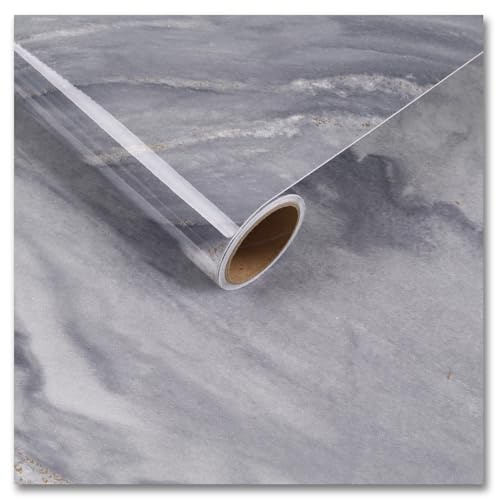 CRE8TIVE Självhäftande film möbler marmorutseende ljusgrå vattentät 30 x 200 cm grå guld Lucido tapet självhäftande bänkskiva folie kök badrum modern marmor film för möbler skåp vardagsrum