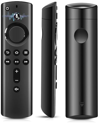 Glitfix Telecomando di Ricambio Vocale(2 Gen) Compatibile con Smart TV Stick 2nd Gen e 3rd Gen,Stick Lite,4K e 4K Max,Smart Cube 2nd e 3rd Gen, Con Funzione Bluetooth, Nero