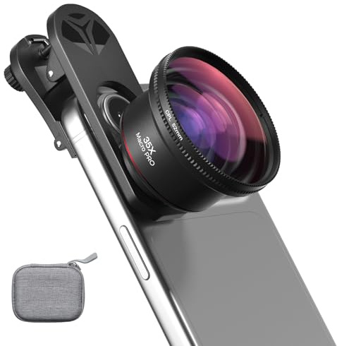 Kit obiettivo macro 35X per smartphone con filtro CPL, lente d'ingrandimento HD con clip universale per obiettivo, attacco per obiettivo fotocamera per iPhone 17/16/15/12/11, Samsung e telefoni