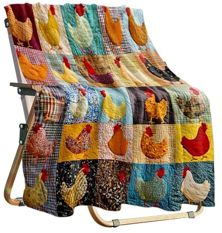 Vikbar kycklingfilt – 150 x 200 cm, mjukt, ventilerande täcke, bekvämt överkast | sängkläder för bäddsoffa, för inomhusbruk, gåva till familj, vänner, födelsedag, inflyttningsfest, sömn