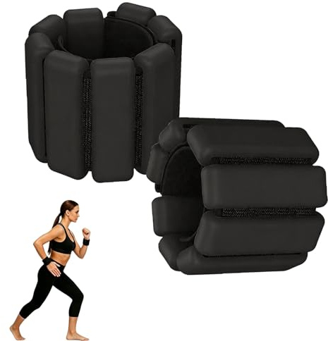 Bärbara viktmanschetter, justerbara handledsvikter, handledsvikter set, ankelvikter, bärbar handled, silikon, fitnessvikter, för jogging, yoga