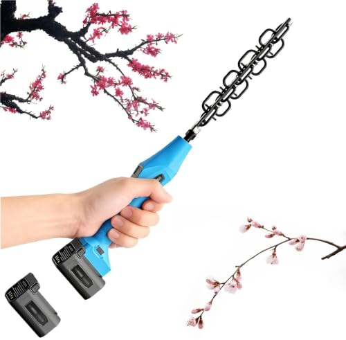 Máquina eléctrica de poda y floración para árboles frutales, aclareador de Flores con 2 baterías, 4 velocidades Ajustables, rotación bidireccional, Herramienta Manual para podar nectarinas