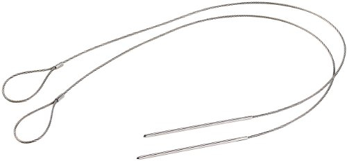Rosenstein & Söhne Grillspieße Edelstahl: Edelstahl Schaschlikdraht, 2er-Set (Schaschlik Draht, BBQ-Drähte, Drahtseil)