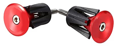 VGEBY 1 Paar Fahrrad Lenkerstopfen, Fahrradlenker Endkappe Steckbar Rot Lenkerzubehör Aluminiumlegierung CNC Lenker Stecker Bike Bar End Stecker