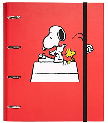 Grupo Erik Archivador 4 anillas Snoopy - Carpeta A4 anillas tapa dura | Material escolar y papeleria Vuelta al Cole