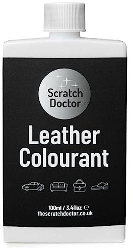 Scratch Doctor Leather Colourant Restore & Repair Leather Faux Vinyl Paint for Furniture Sofas Car Seats Shoes Handbags (White, 100ml)