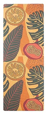 Yoga-Matte aus Kork 72in*24in*3mm Rutschfest Balance Bodenmatte Schockabsorbierend Schweißbeständig Druck Pilates-Matte für Heiße Yoga-Bodenübungen