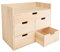 VBS Schreibtisch-Organizer Schubladenbox 35x28x19,5cm Holz Tischorganizer