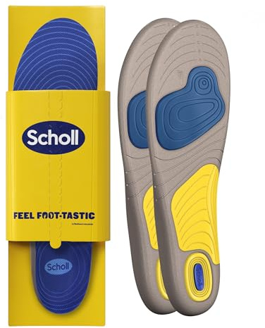 Scholl Gel Activ Running Einlegesohlen für Frauen, Damen-Laufschuheinlagen mit geruchshemmender Technologie und stoßdämpfender Wirkung, Sporteinlagen mit Druck, Geruchsschutz, 35,5-40 EU, 2er-Pack
