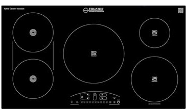 Equator 36-inch Electric Hybrid Cooktop with 3 Induction & 2 Ceramic Burners Dual Cooking Modes for Flexible, Fast, and Efficient Cooking Sleek Built-in Design