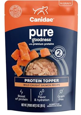 Canidae Pure Protein Topper Wet Dog Food - Wild-Caught Salmon Recipe in Gravy, 3 oz. (Case of 12)