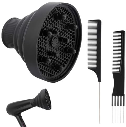 Universal Diffuser Attachment For Hairdryer, Hair Diffuser, Diffuser Attachment For Hairdryer, Universal Diffuser For Hairdryer, Hair Dryer Diffuser Attachment, For Most Hair Dryer(With Comb)
