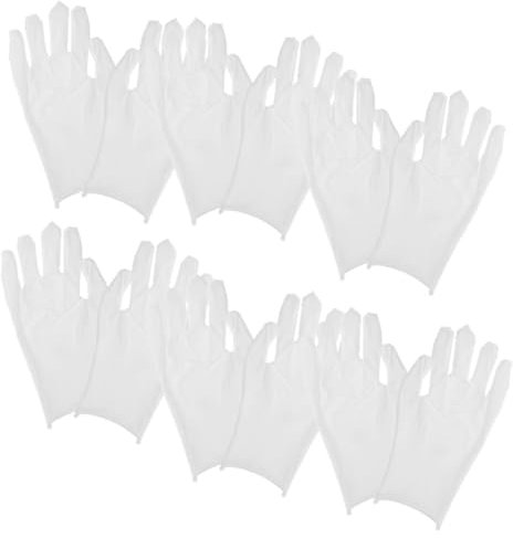 JECOMPRIS 12paare Herren Baumwollhandschuhe Xl Arbeitshandschuhe Dünn Atmungsaktiv Elastische Bündchen Handschuhe Für Schmuck Münzprüfung Vielseitig Einsetzbar