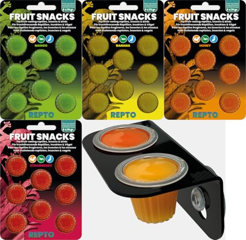 Gelatine alla Frutta Repto Fruit Snack per gechi insetti uccelli (Gran mix + omaggio porta gel)