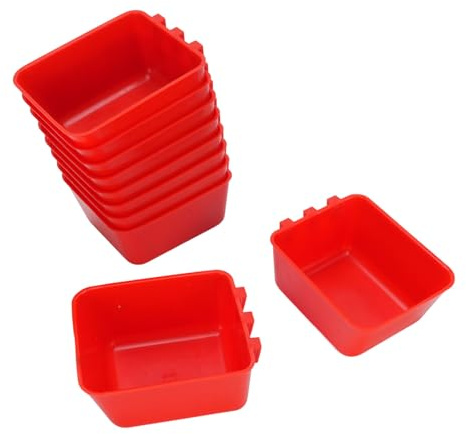Dioche Cuenco Colgante para Gallinero, 10 Cuencos Colgantes para Alimentación de Pollo de PetLife, Comedero y Bebedero de Plástico Duradero para Aves de Corral con Gancho para Colgar, Gran Capacidad