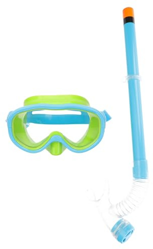 DEEPCRAFF Set Maschera Snorkeling per Ragazzo Ragazza Tubo Snorkel, Cinturino Regolabile e Silicone, Antiappannamento, per Vacanze Estive in Spiaggia